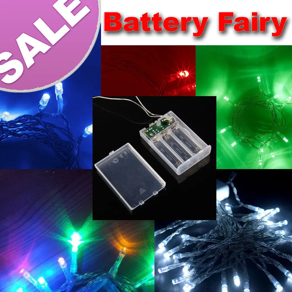 Гирлянда на батарейках 4 м 40 светодиодов мини для рождественской и свадебной