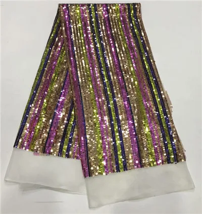 Многоцветный Блесток Ткань 2019 Популярные тюль кружевной ткани Новое поступление