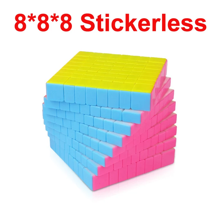 ZHISHENG YUXIN HUANGLONG серия Stickerless 3x3x3 7x7 8x8 9x9 10x10 11x11 волшебный куб головоломка 10*10*10 куб Развивающие игрушки подарки - Цвет: 8x8 stickerless