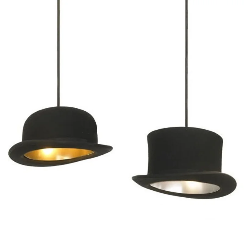 

Vintage Hat Simplicity Hanglamp Home Decor Led Lights for Living Room Nordic Pendant Light Fixtures Bedroom Bedside Hanging Lamp