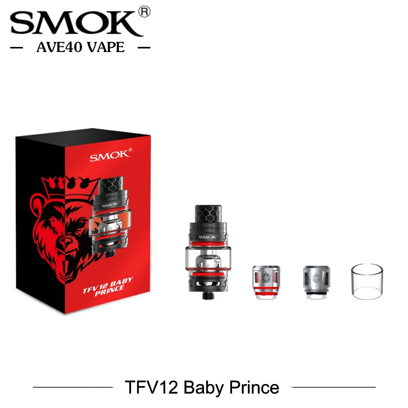 Новый SMOK атомайзер для электронных сигарет TFV12 ребенок принц бак 4 5 мл емкость с