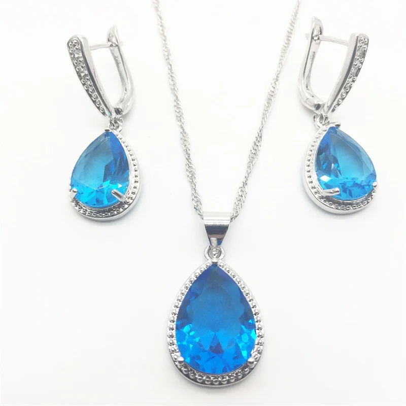Комплект из колье серёг кольца и браслета серебра 925 пробы|jewelry set 925|zircon jewelry setjewelry