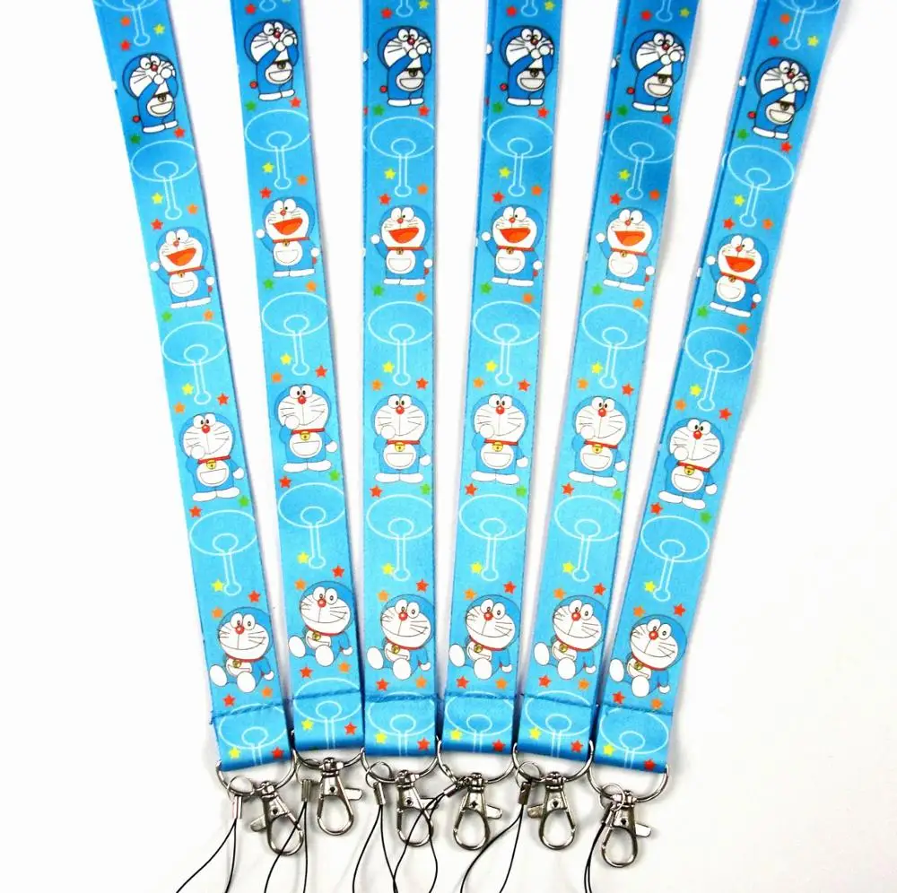 10 шт. брелок Doraemon key lanyards id badge holder брелоки ремешок для фото Бесплатная