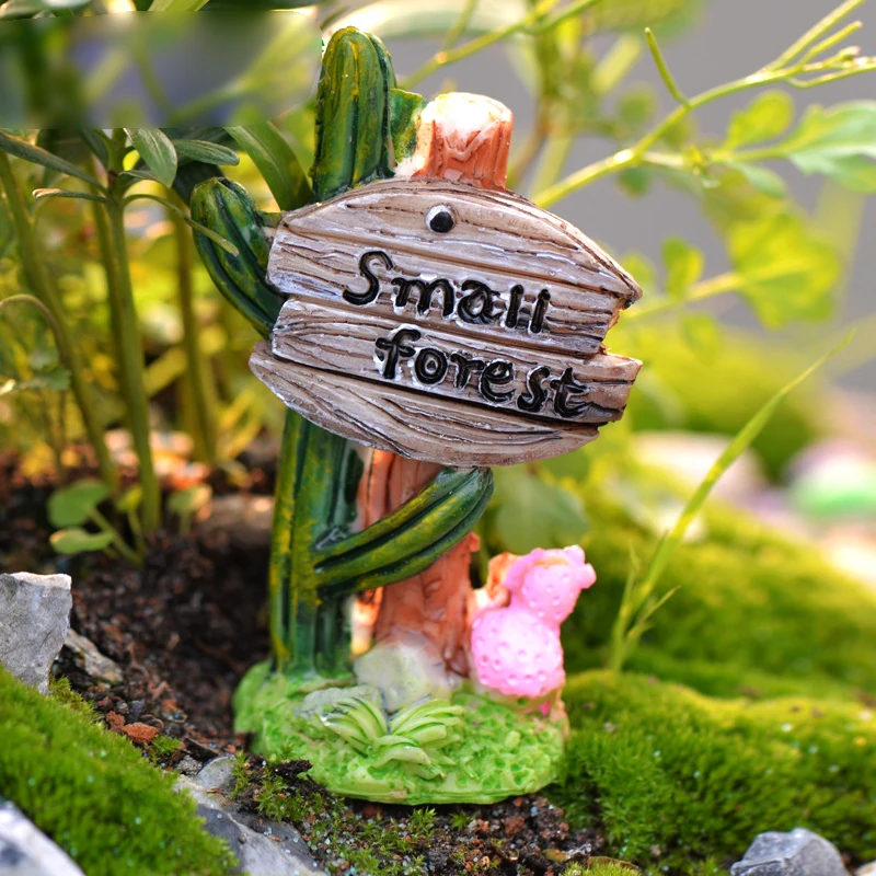 1 шт. кактус дорожный знак Заколки для волос ремесло небольшой лес миниатюрная