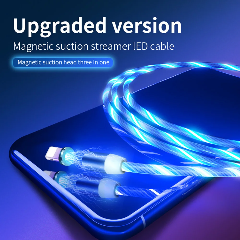 PORTEFEUILLE Магнитный зарядный кабель chargeur для iphone 7 6s 6 8 plus x xs type-c Samsung Micro USB зарядное