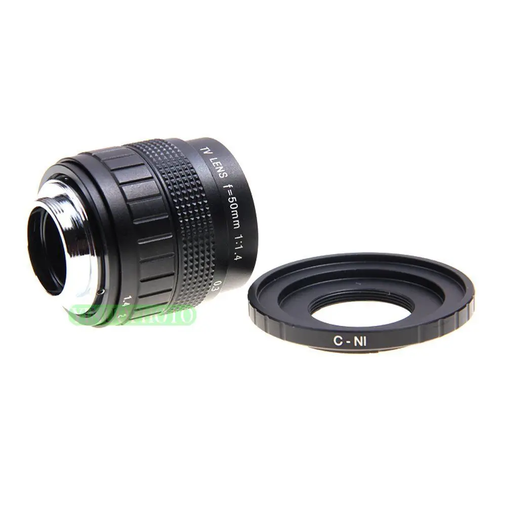 Фуцзянь 50 мм F1.4 CC ТВ объектив + C N1 для NiKON 1 V1 V2 V3 J1 J2 J3 J4 S1 S2 AW1|tv lens|50mm f1.4fujian 50mm |