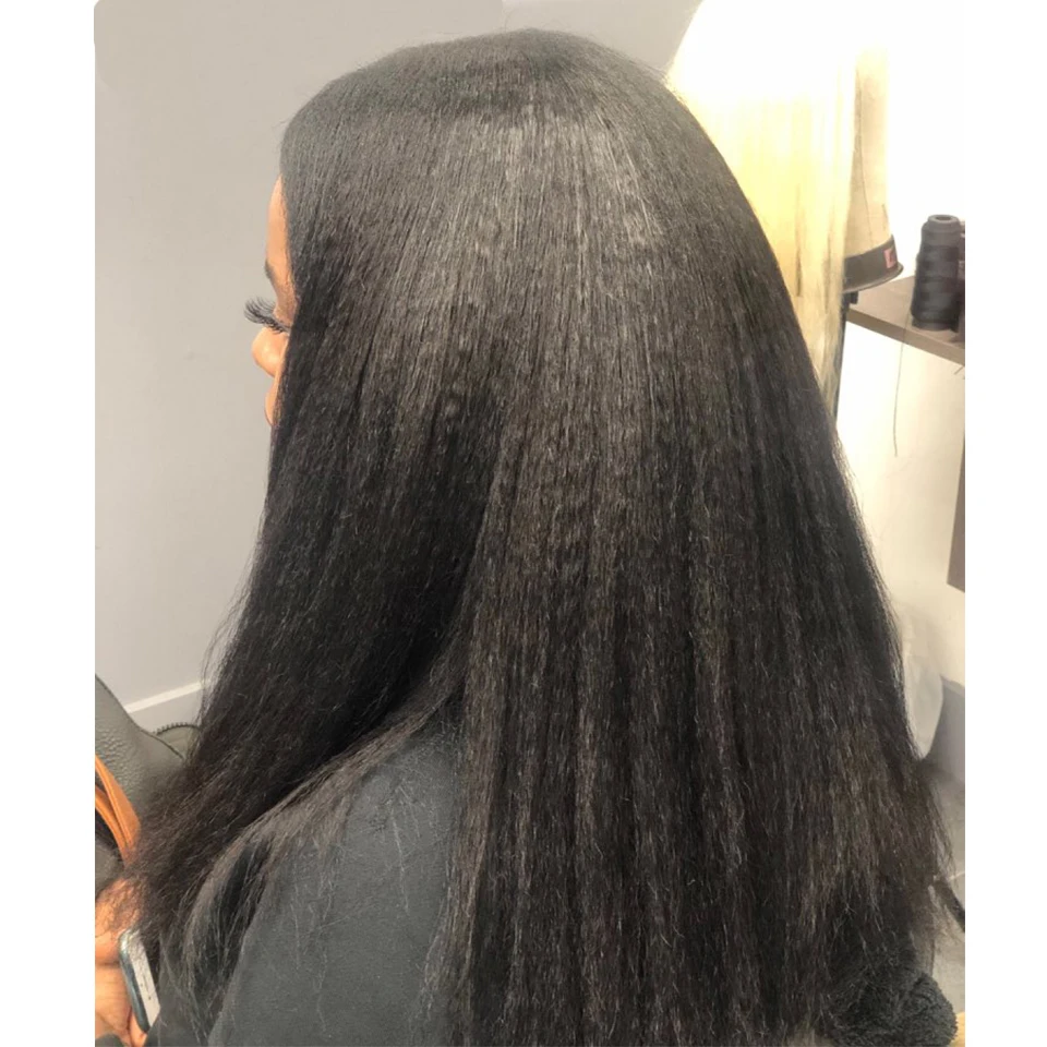 Kinky Straight Hair 1/3 Bundles 10-30inch Sexay Remy Hair Extensions Brazilian Hair Weave Bundles Coarse Yaki Human Hair Bundles