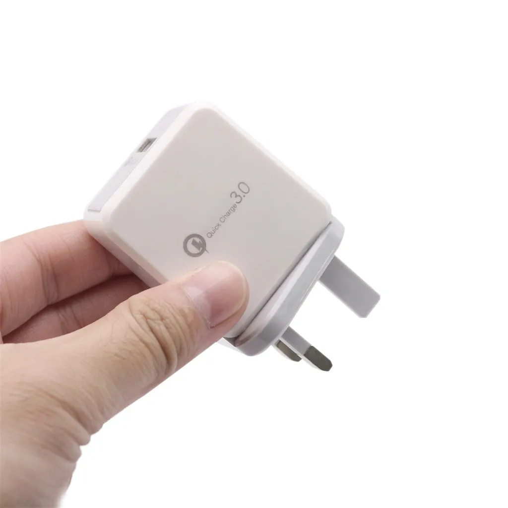 QC3.0 USB порт зарядное устройство Быстрая зарядка для iPhone для Samung UK/US/EU вилка настенный адаптер Мобильный Универсальный зарядный телефон для LG G5
