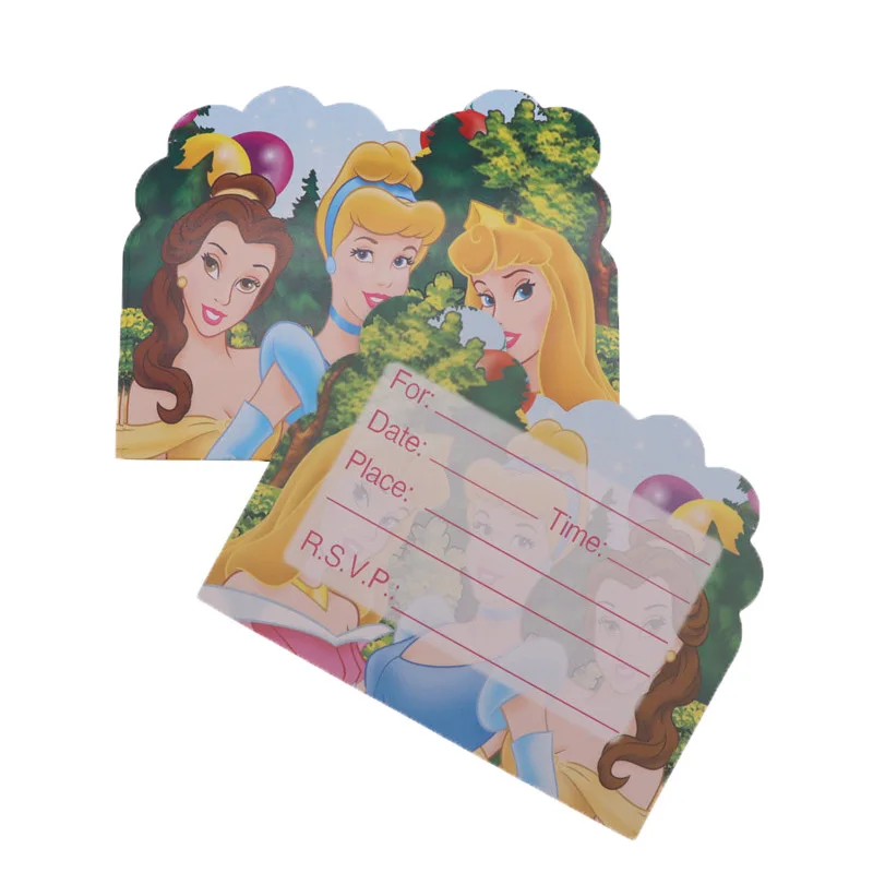 New Princess Birthday Party Decorations Kids Disposable Tableware Set Napkin Paper Plate Cup Gift Bag Baby Shower Supplies | Дом и сад