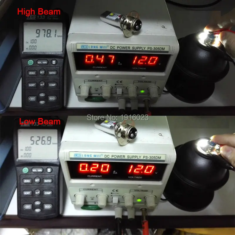 Zauleon 1 шт. светодиодный P30D лампочка APF для мотоцикла головной фонарь 970LM 6V 12V DC