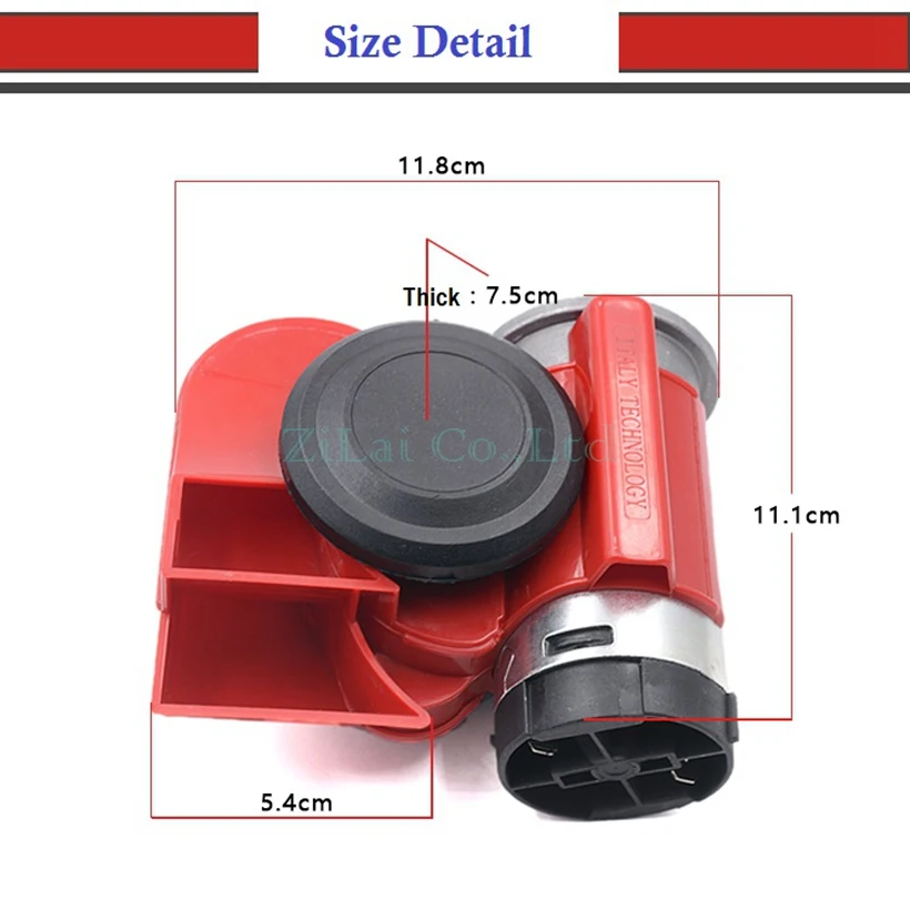 LMoDri 12 в супер громкий рожок улитки компактные рога для мотоцикла автомобиль