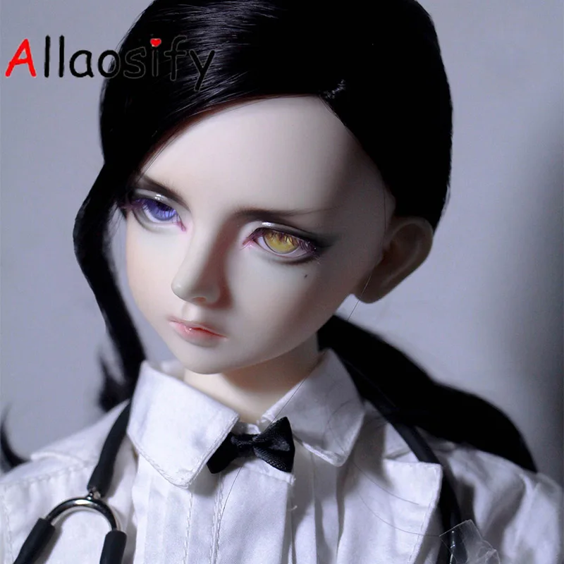 

Allaosify Bjd Hair 1/3 1/4 1/6 BJD Doll High-Temperature Wig girl Block Long Curly Wigs SD BJD Wig