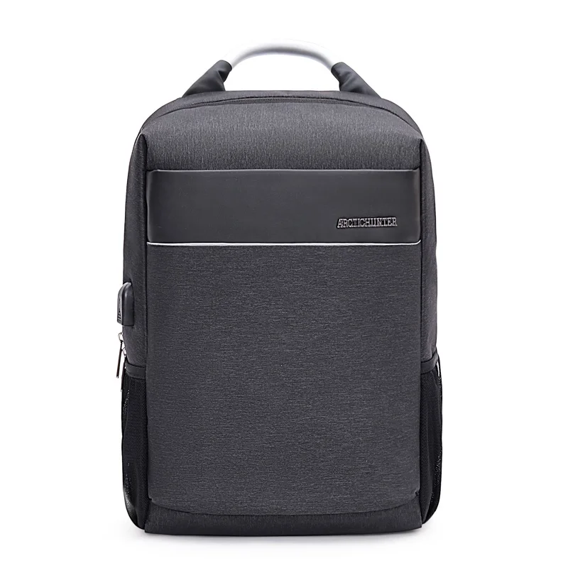 light version gray Модный школьный мужской рюкзак, подходит для ноутбука 15,6 дюймов, водоотталкивающий мужской рюкзак, сумка с usb зарядкой, Женский школьный рюкзак B00218 - Цвет: light version gray
