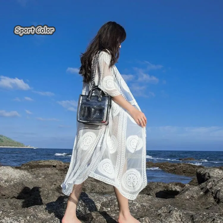 Летняя Сексуальная Женская туника купальник бикини накидка Солнцезащитная