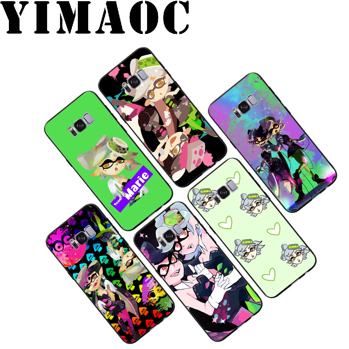 YIMAOC Team Marie Splatoon 2 Soft Case for Samsung Galaxy S10 S10e S9 S8 A6 Plus S7 S6 Edge A7 A5 A3 J6 Note 9 8 |