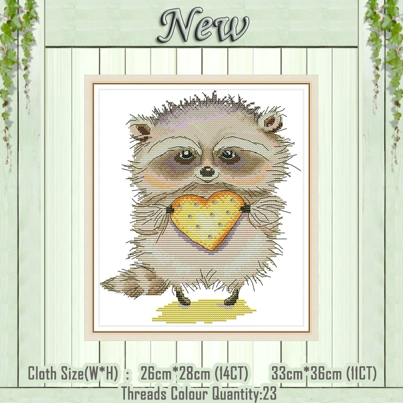 heart cookies cartoon animal diy painting counted print on the canvas DMC 11CT 14CT kits Cross Stitch embroidery needlework Sets | Дом и сад