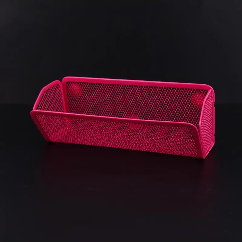 Полый металлический сетчатый Настольный держатель, магнитная адсорбирующая ручка, карандаш, коробка для хранения мелочей, сетчатый держатель, корзина, офисные канцелярские принадлежности