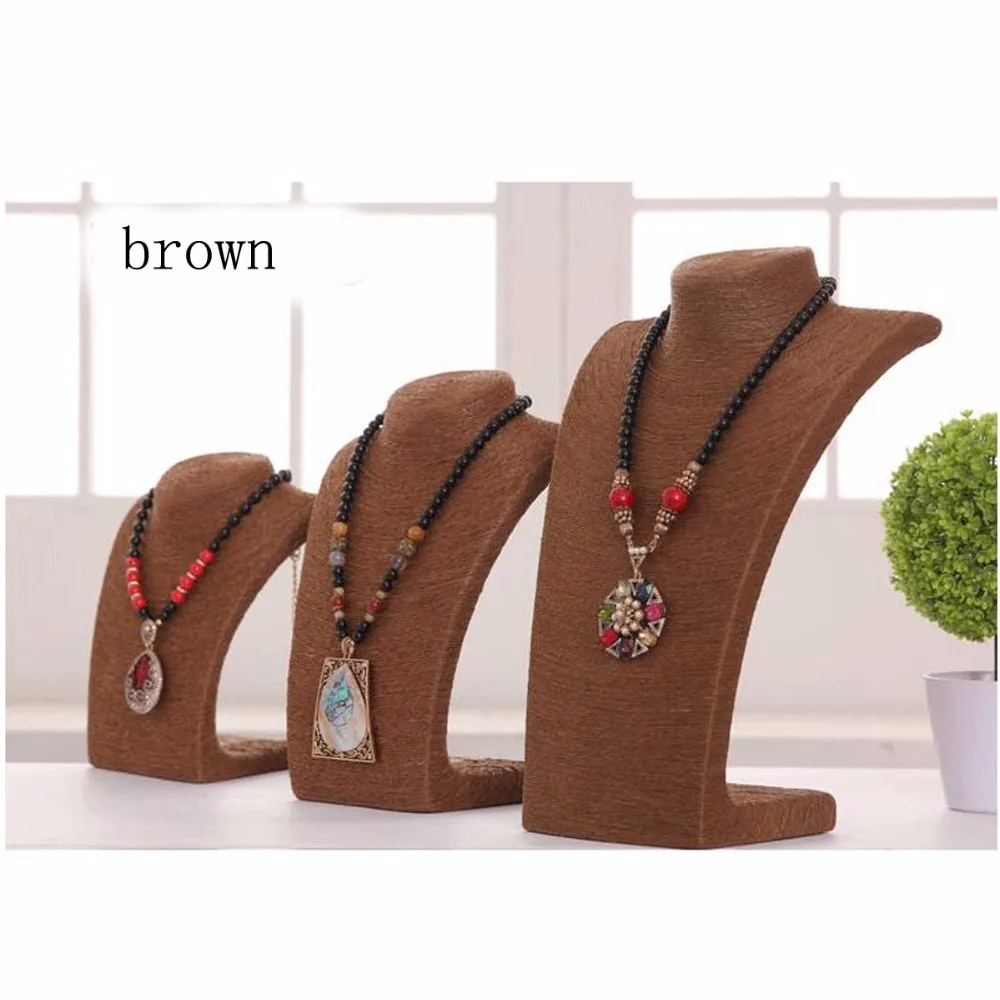 Ожерелье для ювелирных изделий подставка рамка соломенный веревочный манекен