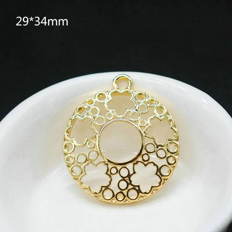 

Metal Frame DIY Epoxy Resin UV Crystal Silicone Molds Accessories Golden Floral Animals Jewelry Pendant Necklace Making Findings