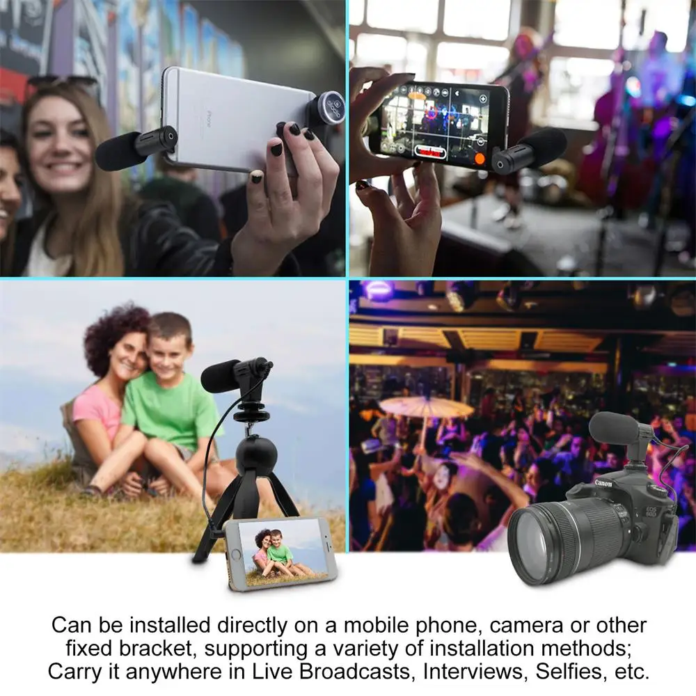 MAMEN 3,5 мм стерео Камера микрофон VLOG фон для фотосъемки интервью цифрового видео Запись микрофон для цифровой зеркальной камеры Nikon Canon DSLR Камера