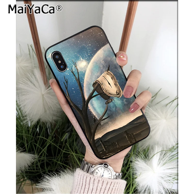 MaiYaCa Salvador Dali художественный Силиконовый ТПУ мягкий черный чехол для телефона для iPhone X XS MAX 6 6s 7 7plus 8 8Plus 5 5S SE XR чехол - Цвет: A3