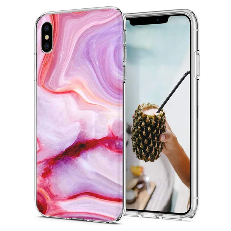 Модный мягкий из высокотемпературного полиуретана силиконовый чехол для iPhone X XS