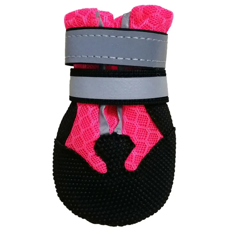 

4Pcs Dog Shoes Outdoor Sport Protect Puppy Reflective Booties Waterproof Anti-slip Rubber Dogs Boots Safe Walking Footwear