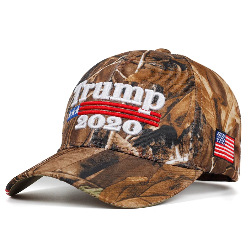 Новинка 2020 бейсболки с вышивкой Трампа модная камуфляжная кепка для отдыха Кепка