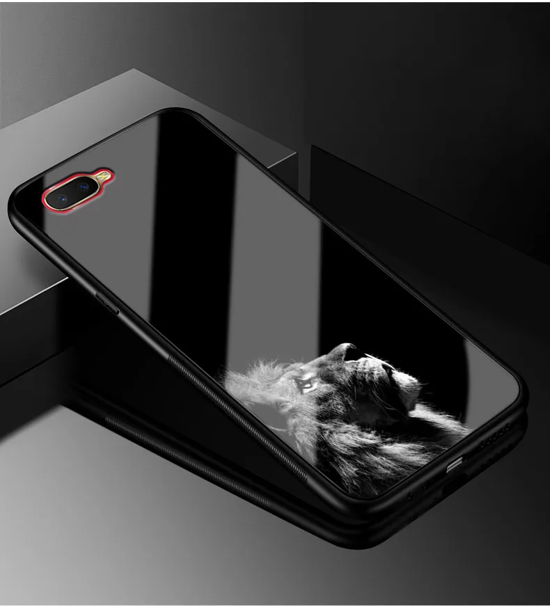 Для Coque Oppo RX17 Neo чехол из закаленного стекла твердая задняя крышка для OPPO RX17 Neo CPH1893 RX17Neo RX 17 Neo чехол силиконовый бампер - Цвет: Хаки