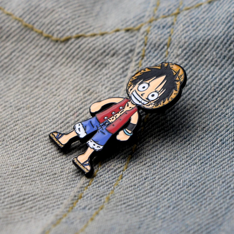 DMLSKY цельная обезьянка D. Эмалированная брошка Luffy для женщин и мужчин заколки
