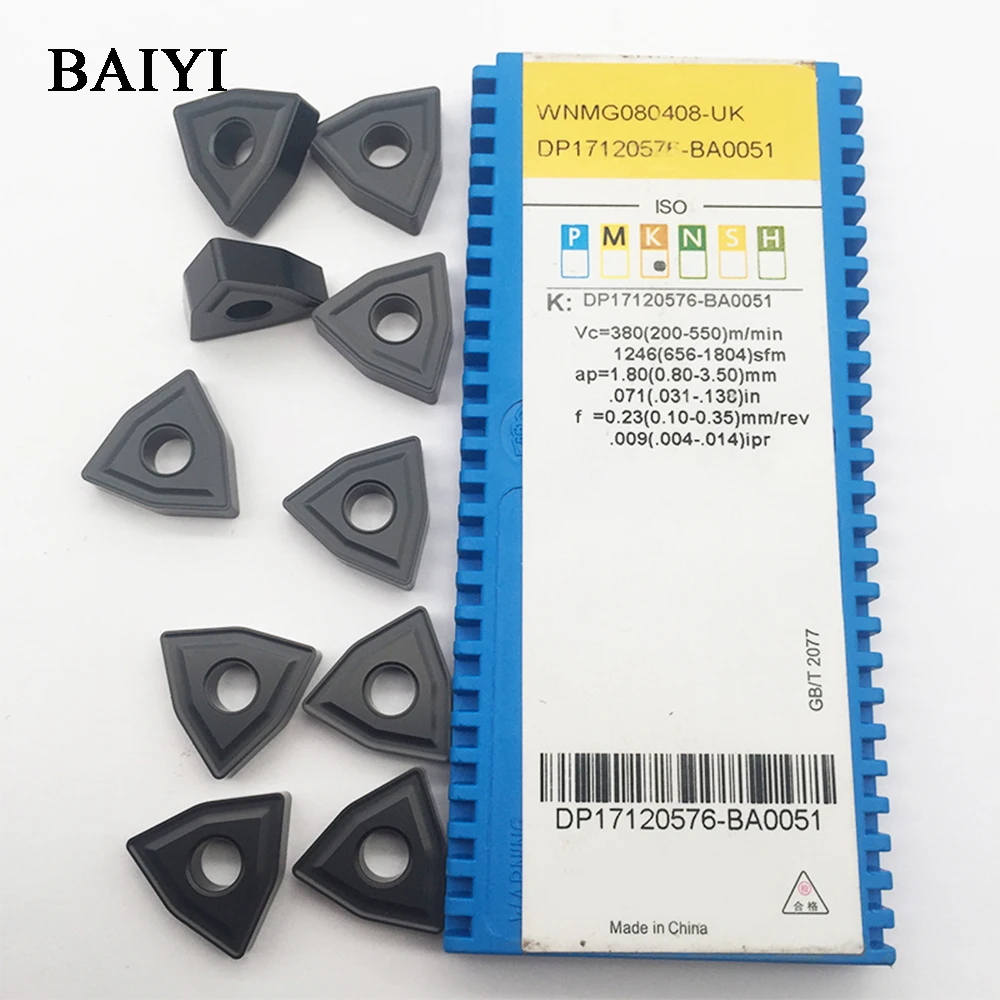 Ferramenta de Corte da Lâmina Wnmg 432 Torno Cnc Carbide Virando Insert 10 Pcs Wnmg080408-uk Gk1115