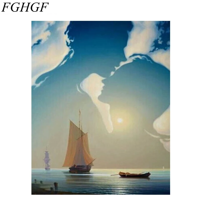 Набор для рисования по номерам на холсте без рамки