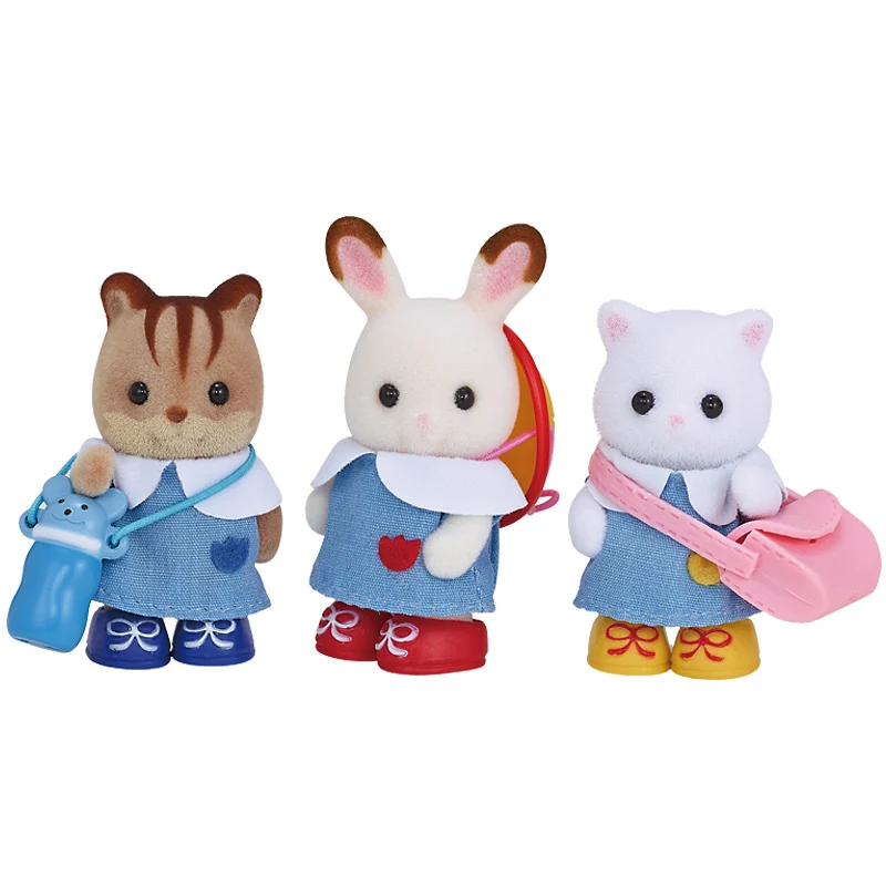 Sylvanian Family кукольный домик с пушистыми животными 3 шт. детский набор друзьями и