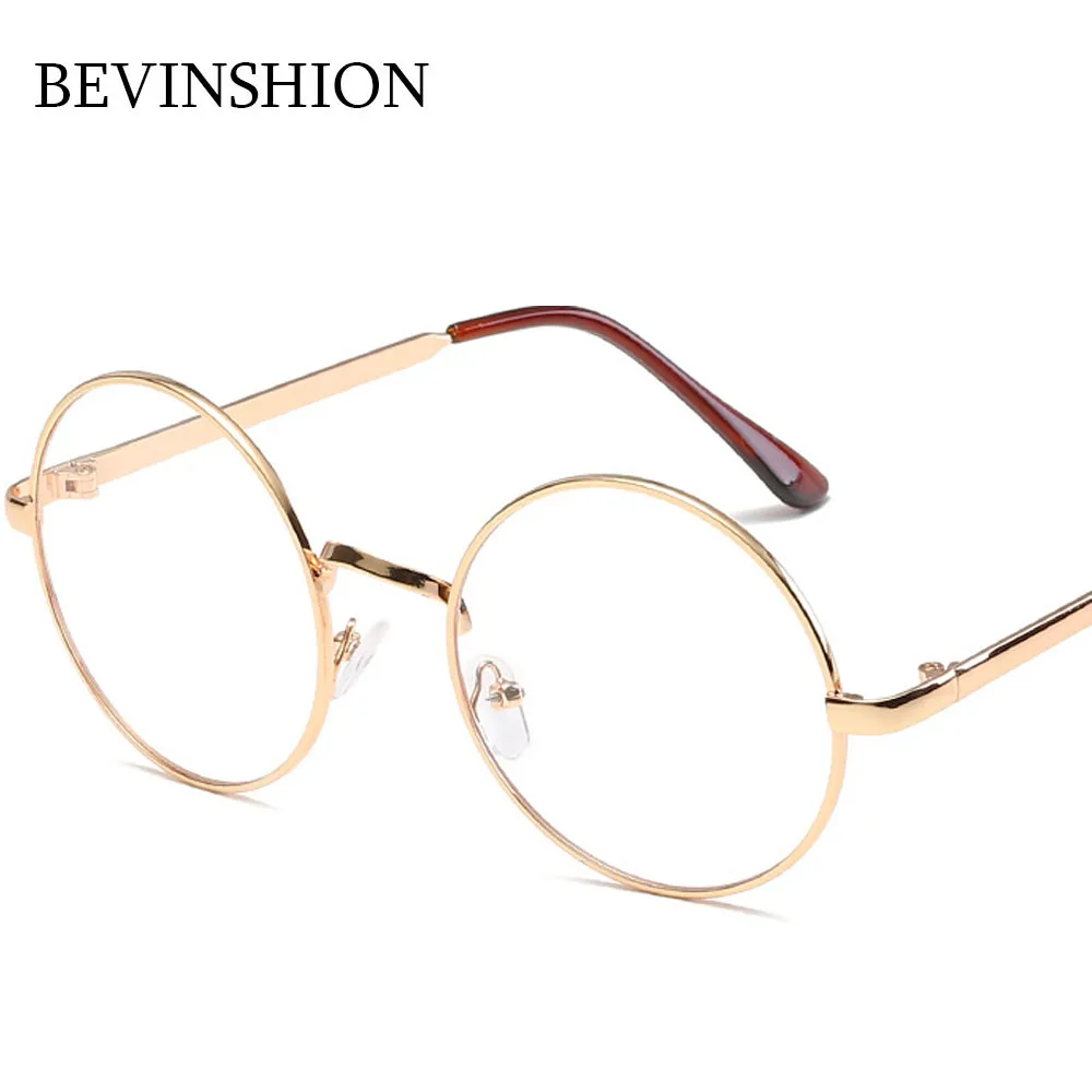 Korean Vintage Glasses Clear Elegant Retro Round Sunglasses Women Sexy Sun Female Metal Optical Frame Men Shades | Аксессуары для