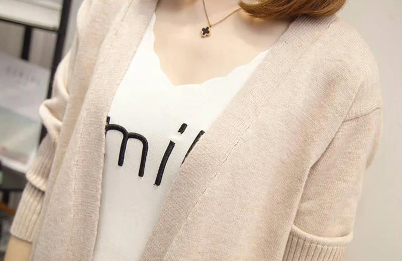 Women Autumn Open Stitch Cardigan 7 Colors Available Knitted High Quality Ladies Outwear Sweater Long Cardigans