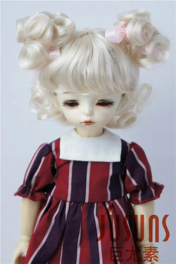 6-7inch Blond SM202 JD011 1/6 1/4 1/3 очаровательные кудрявые кукольные парики Размер 6-7 дюймов 7-8 дюймов 8-9 дюймов кукольные аксессуары синтетический мохер кукольные парики - Цвет: 6-7inch Blond SM202