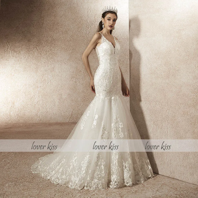 Любовник поцелуй русалки Vestidos De Noiva Элегантное свадебное платье 2021 кружевное с