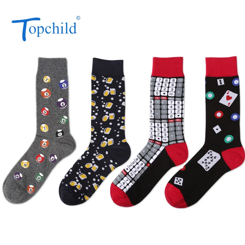 Topchild happy billiards цифровые носки движения носок в стиле ретро модные зимние толстые