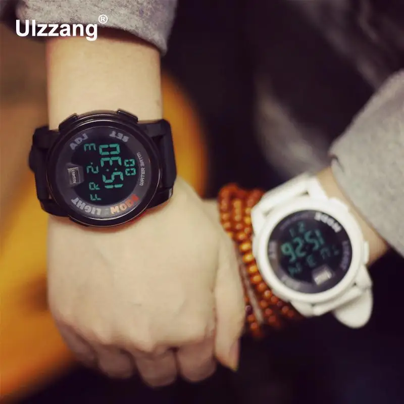 2018 Новое поступление LED Stop часы резиновые силиконовые мужские и женские для