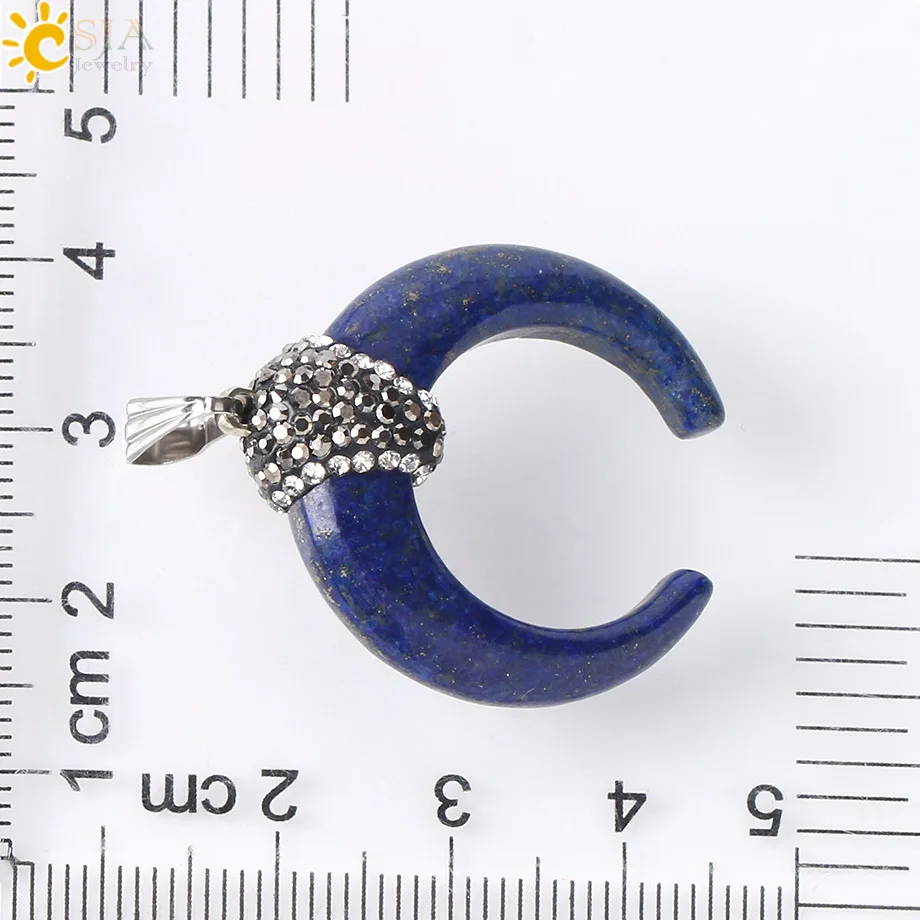 Подвеска в виде полумесяца CSJA подвеска из натурального камня с опалом Лазуритом