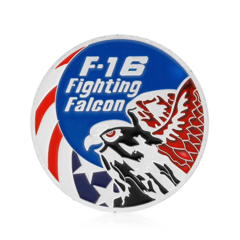 1 шт. цинковый сплав Юбилейные монеты F-16 Fighting Falcon Монеты Коллекция физического