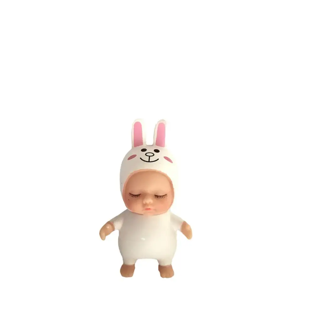 Белый Детские куклы спящий Bjd bebe Кукла реборн брелок игрушка для детей девочки Рождественский подарок из ПВХ дети Новорожденные игрушки суставы могут перемещаться 7 см - Цвет: Белый