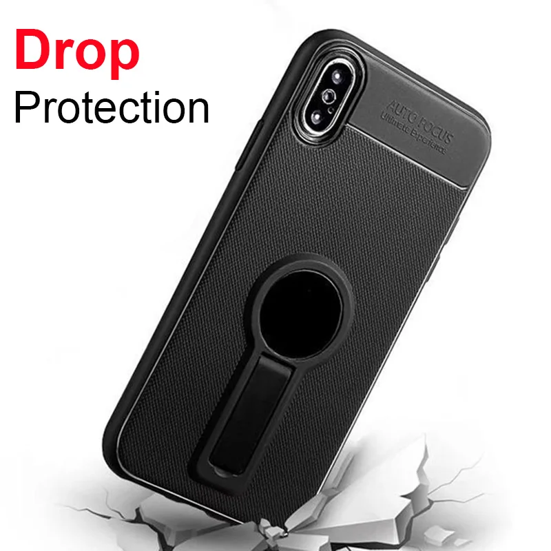 Kerzzil Cheap Magnet Case for iPhone X XR Xs Max Color Soft Silicone Cover Cases 8 7 6 6s Plus with Kickstand Holder |