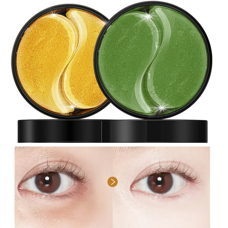 60 шт. Золотая коллагеновая маска для глаз гелевые накладки маски сна удаления