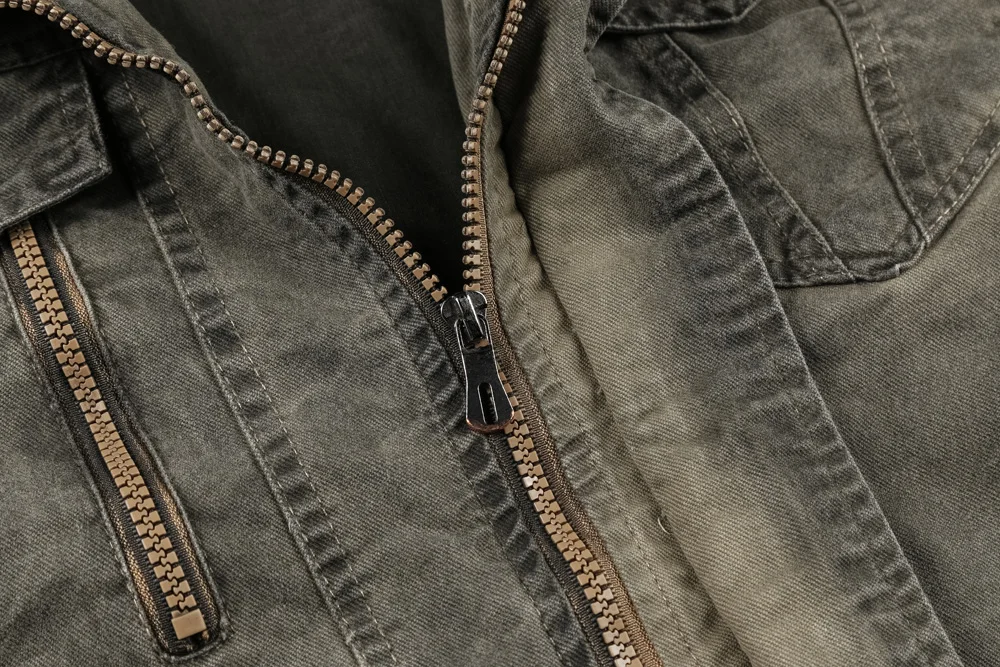 Мужская куртка в стиле ретро повседневная хлопковая большого размера на весну и