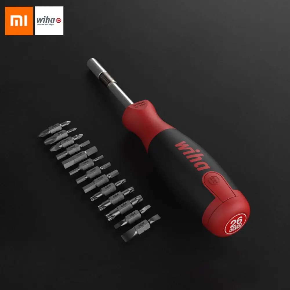 Оригинальная подъемная отвертка Xiaomi Mijia Wiha 26 в 1, 13 прецизионных хромированных стальных двойных головок, магнитные биты, инструменты для ремонта