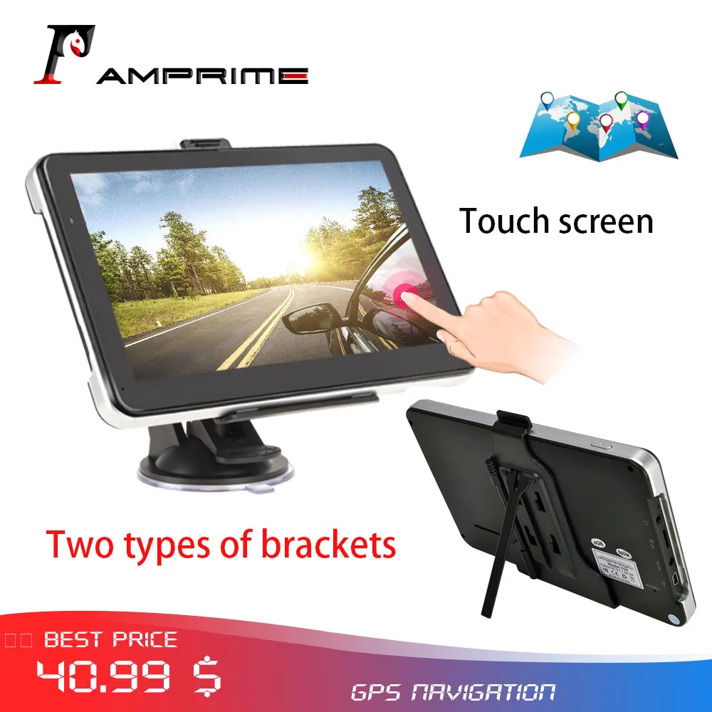 AMPrime 7 дюймов Автомобильный GPS навигатор FM Win CE емкостный экран 8 ГБ грузовик