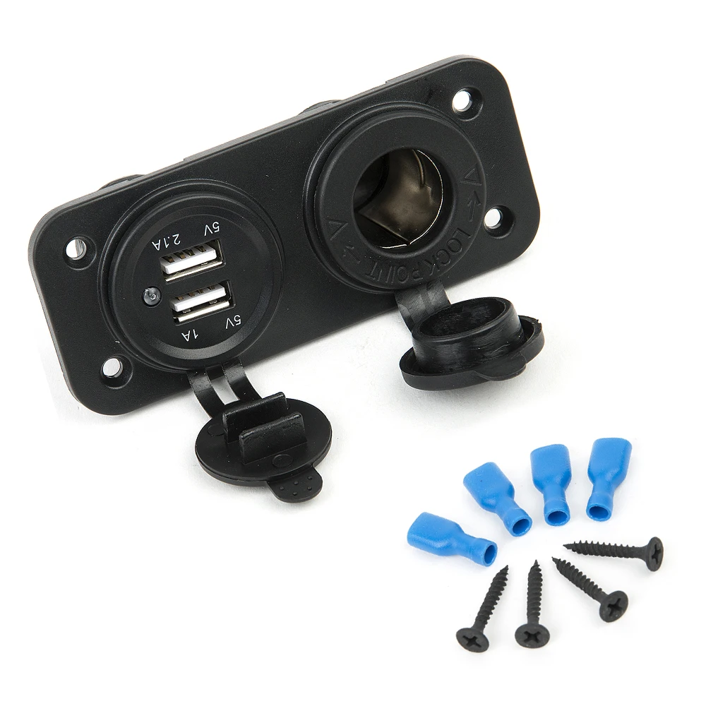 USB разъем сплиттер двойной автомобиль электронная сигарета зажигалка 12V 2.1A 1A