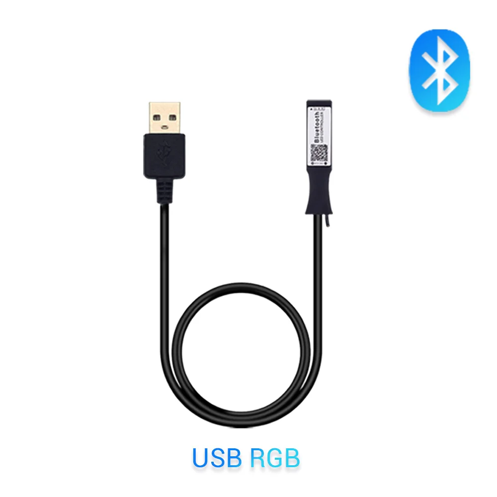 Bluetooth USB RGB 5-24 в умный светодиодный RGB RGBW Bluetooth контроллер USB 24 40 ключ ИК пульт дистанционного управления для 3528 5050 световая полоса многоцветный меняющийся ТВ ПОДСВЕТКА - Цвет: Bluetooth USB RGB