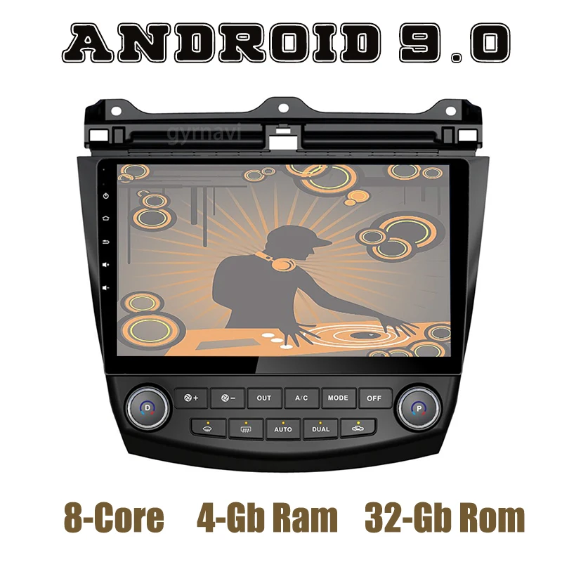 Android 9 0 автомобиля gps радио плеер для honda accord 2003 2007 с PX5 octa core 4 Гб + 32 ГБ Авто Радио